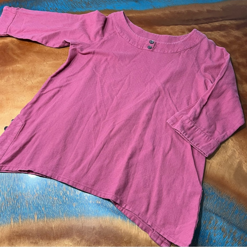 Soft Surroundings Pink wide neck tunic style top